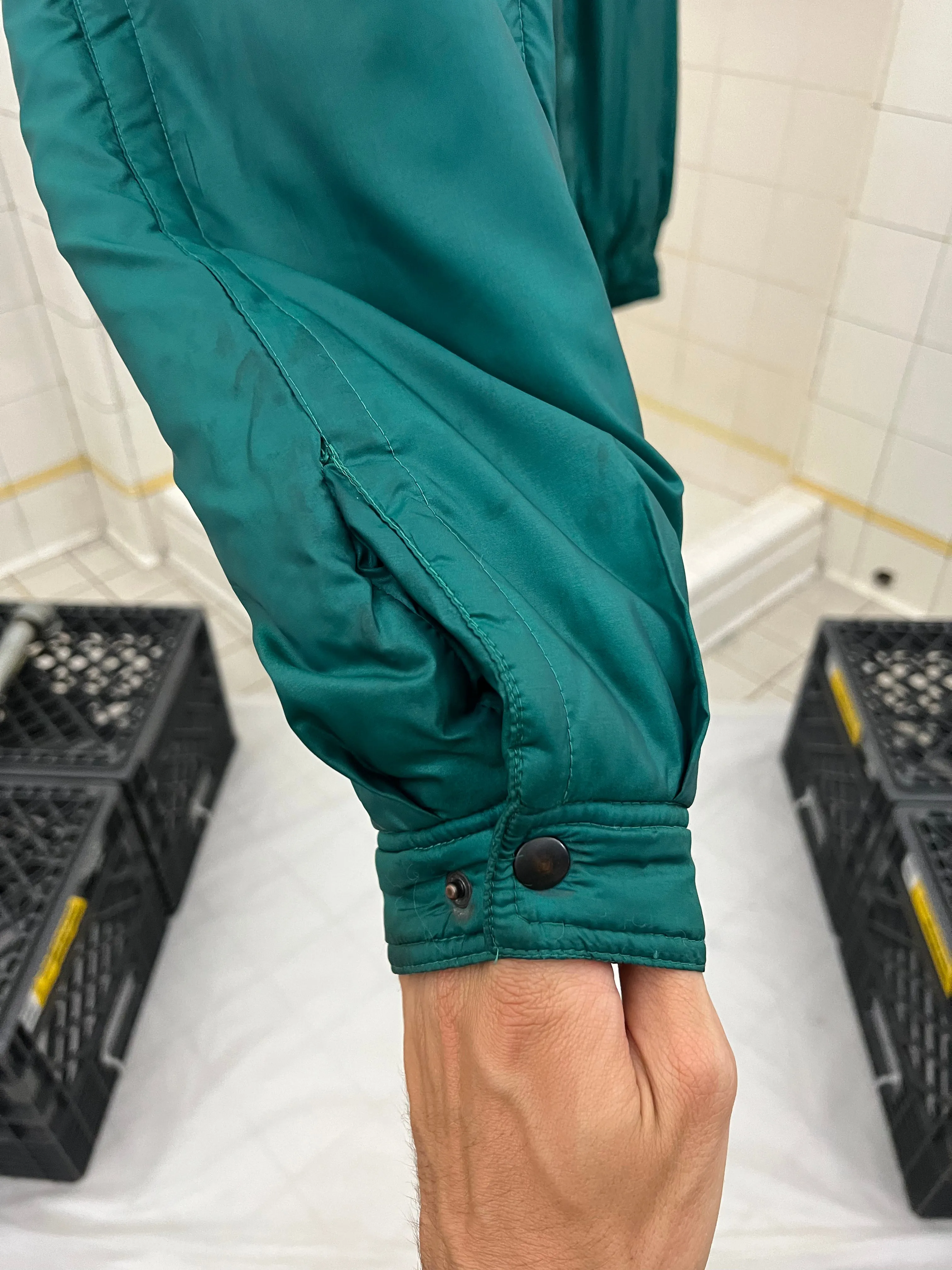 1980s Armani Green Nylon Puffer Jacket - Size L