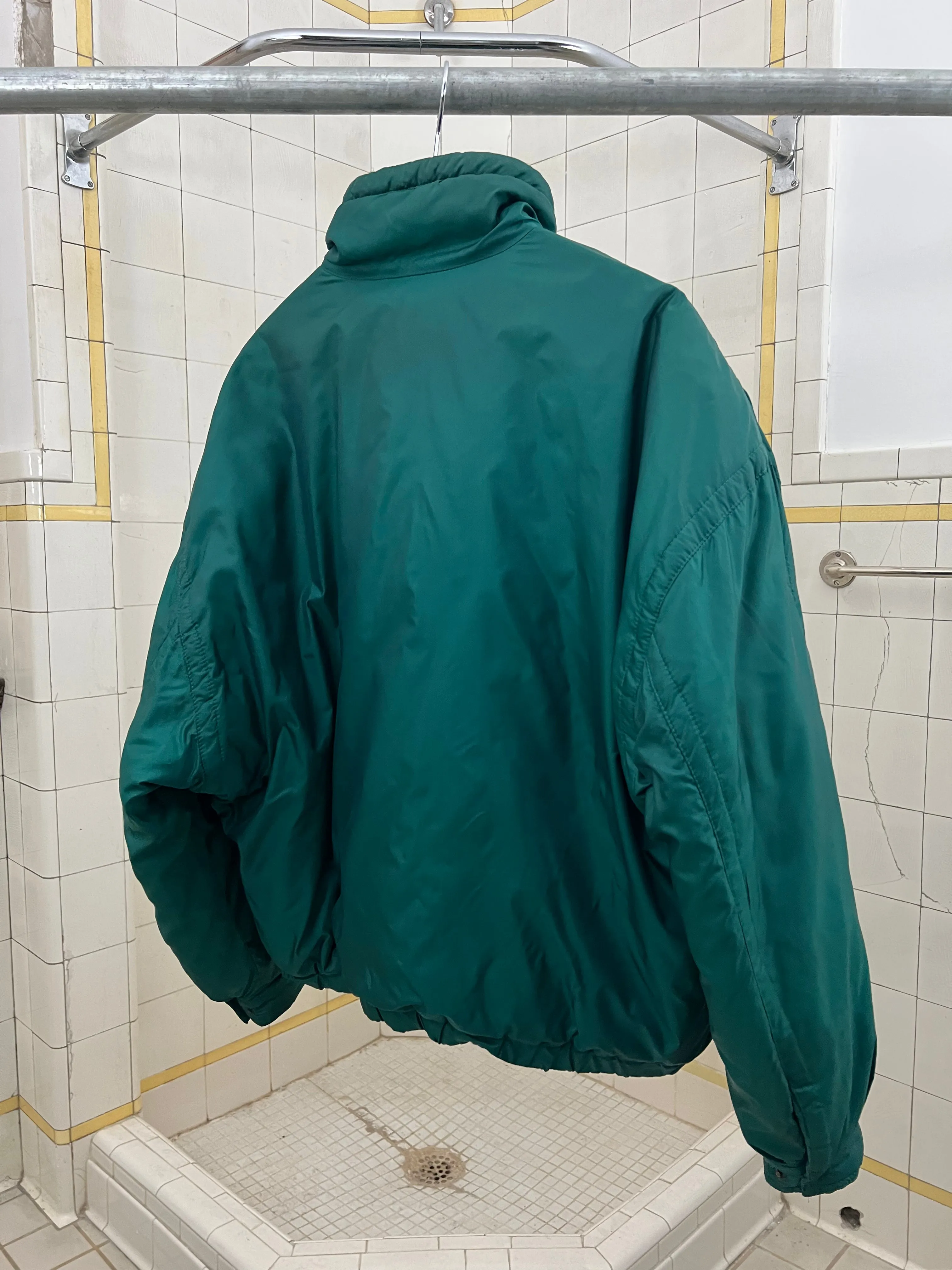 1980s Armani Green Nylon Puffer Jacket - Size L