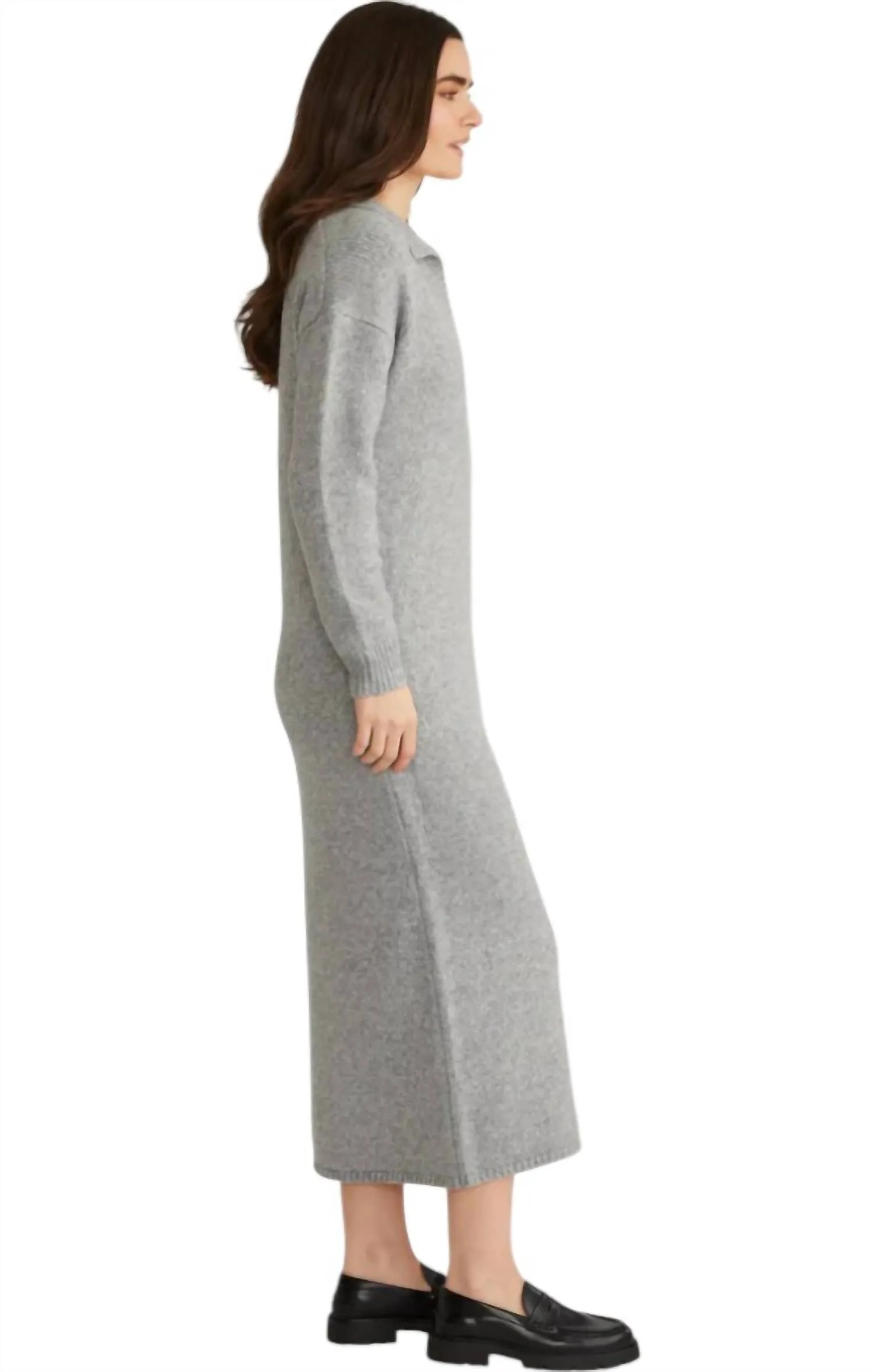 525 America - Raya Solid Maxi Polo Dress