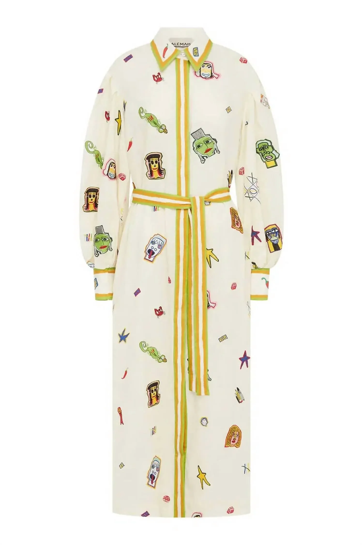 Alemais - CHECKERS EMBROIDERED SHIRTDRESS