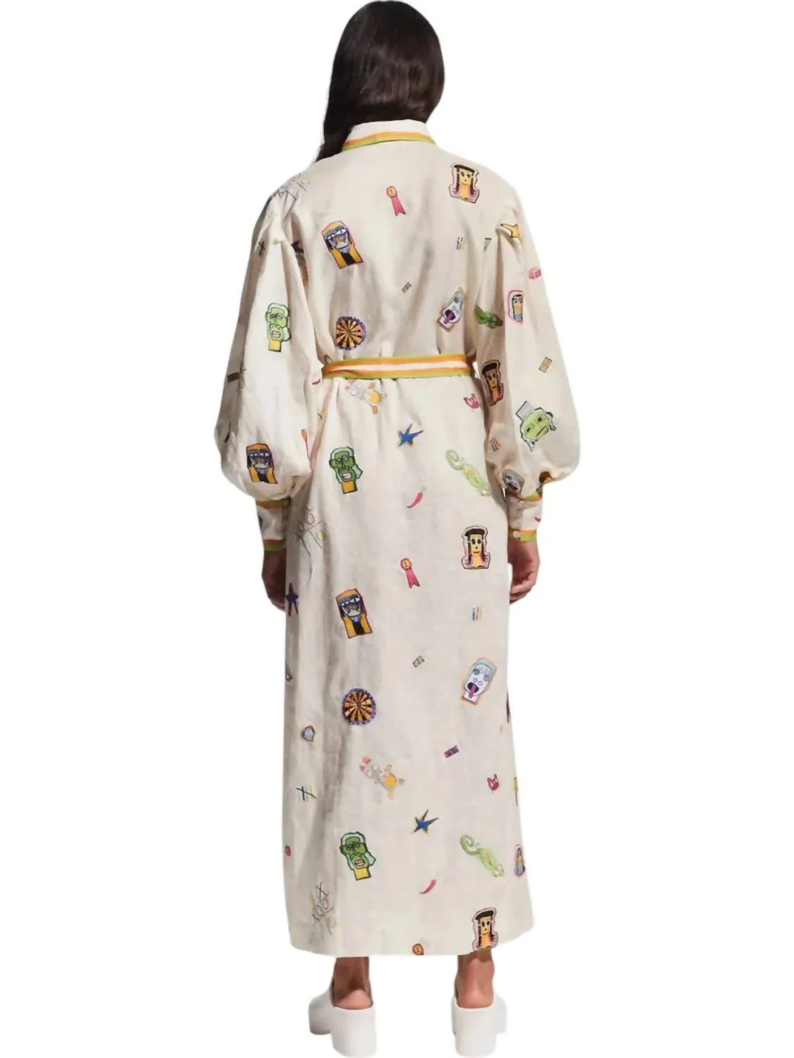 Alemais - CHECKERS EMBROIDERED SHIRTDRESS