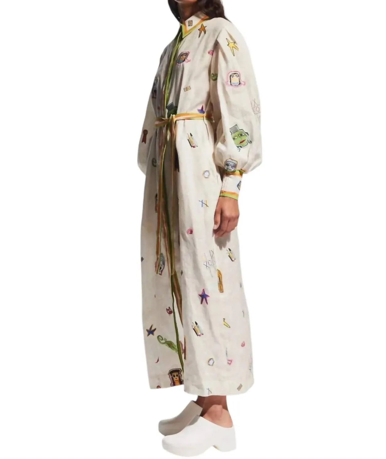 Alemais - CHECKERS EMBROIDERED SHIRTDRESS