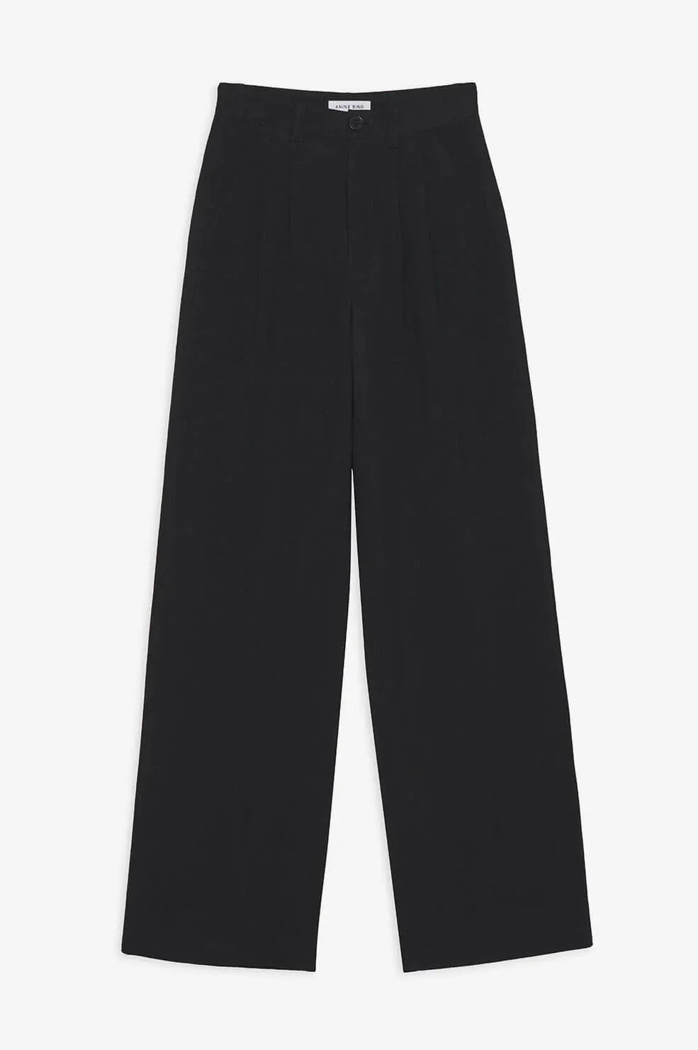 Anine Bing CARRIE PANT - BLACK LINEN BLEND