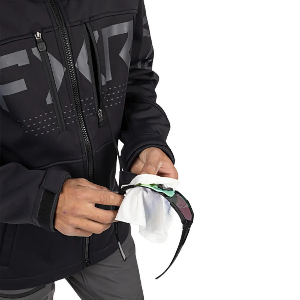FXR Mens Helium Pro Softshell Snowmobile Jacket Black/Char LE