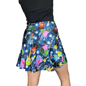 Guitar Print Flutter Golf, Running, Tennis, Pickleball Skirt