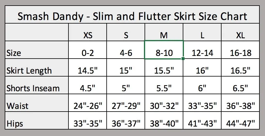 Guitar Print Flutter Golf, Running, Tennis, Pickleball Skirt