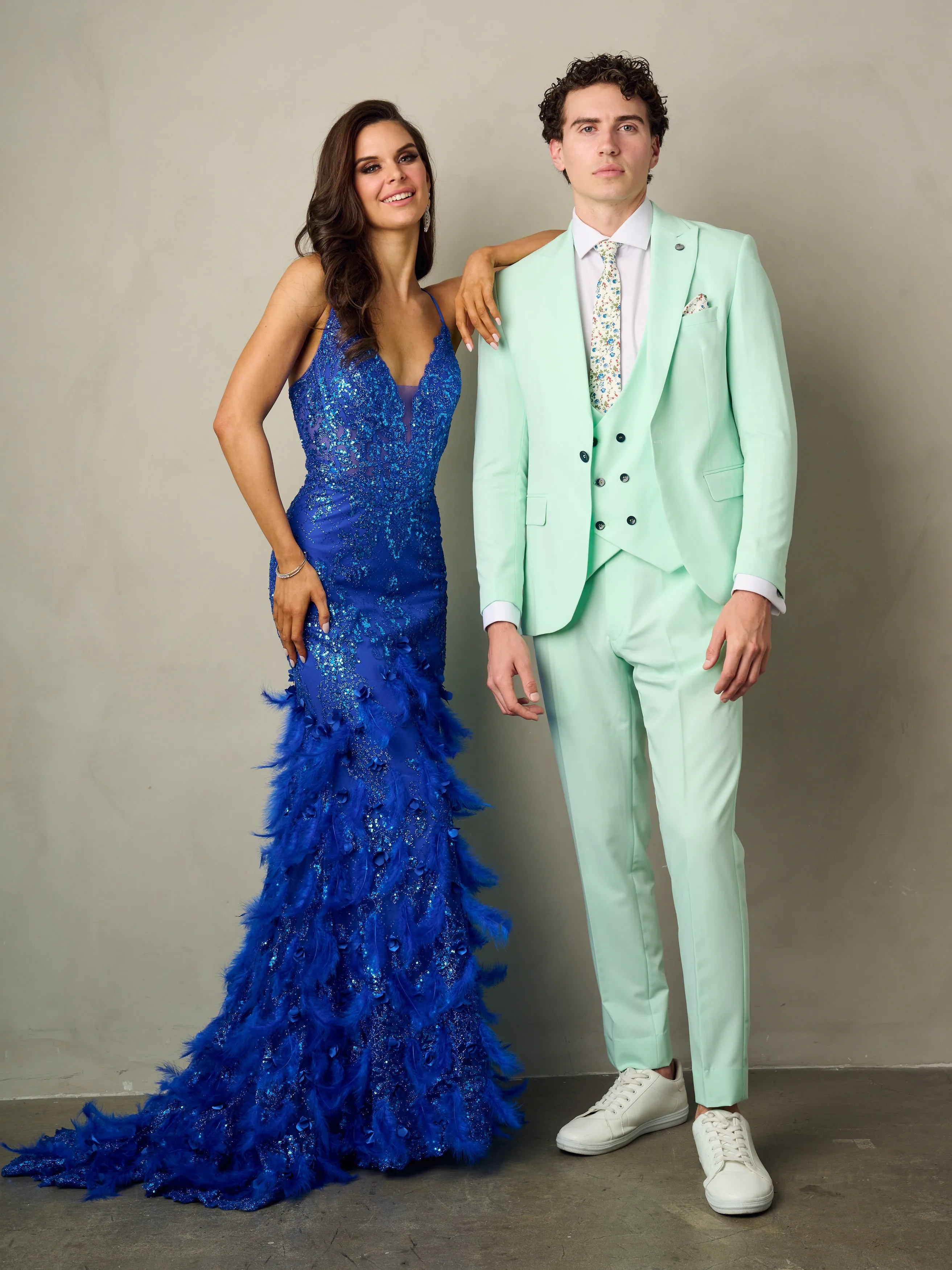 Limited Edition Men's 3-Pieces Slim Fit Mint Green Suit