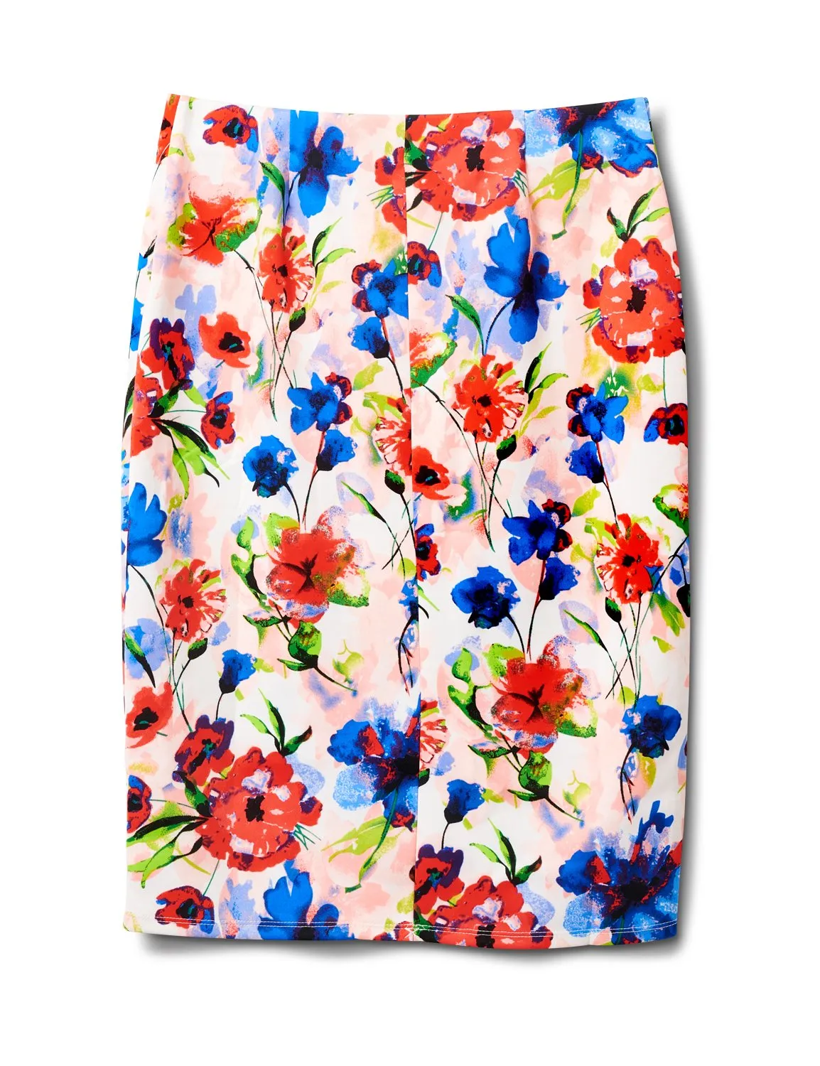 Printed Pull On Scuba Crepe Skirt