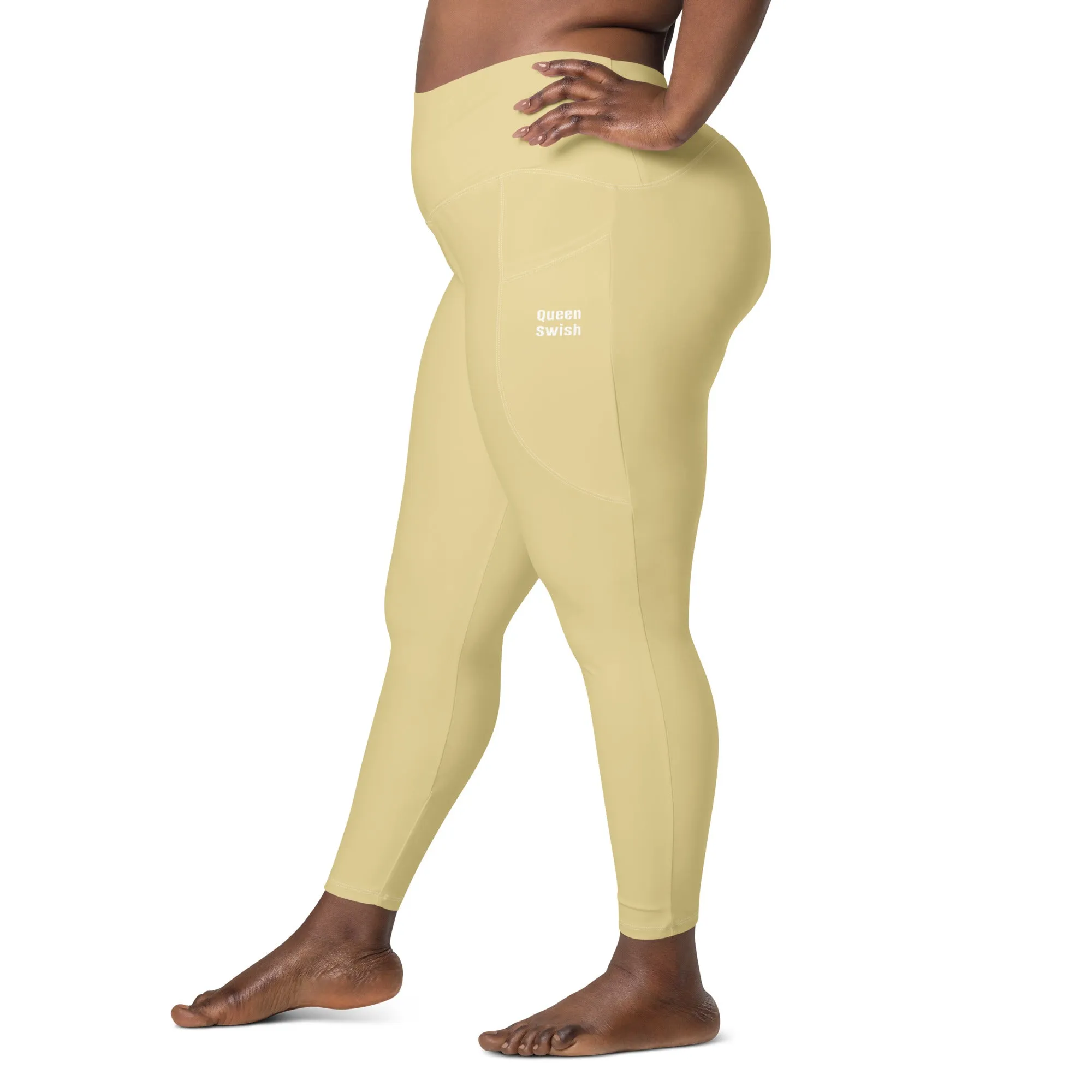 Queen Swish Gold Leggings with pockets