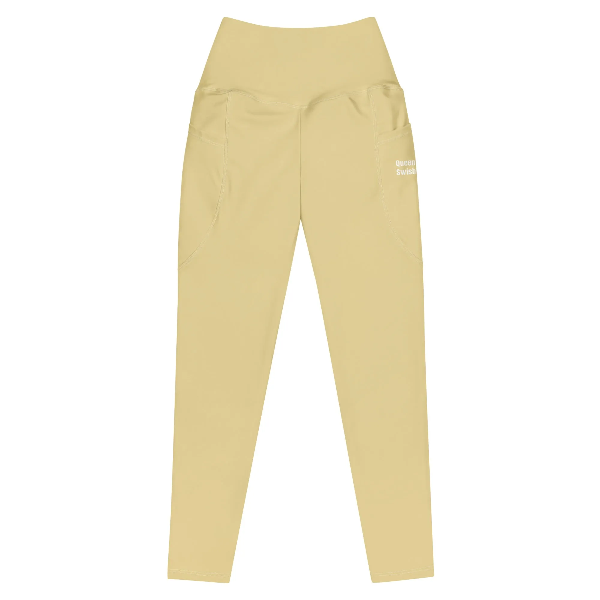 Queen Swish Gold Leggings with pockets