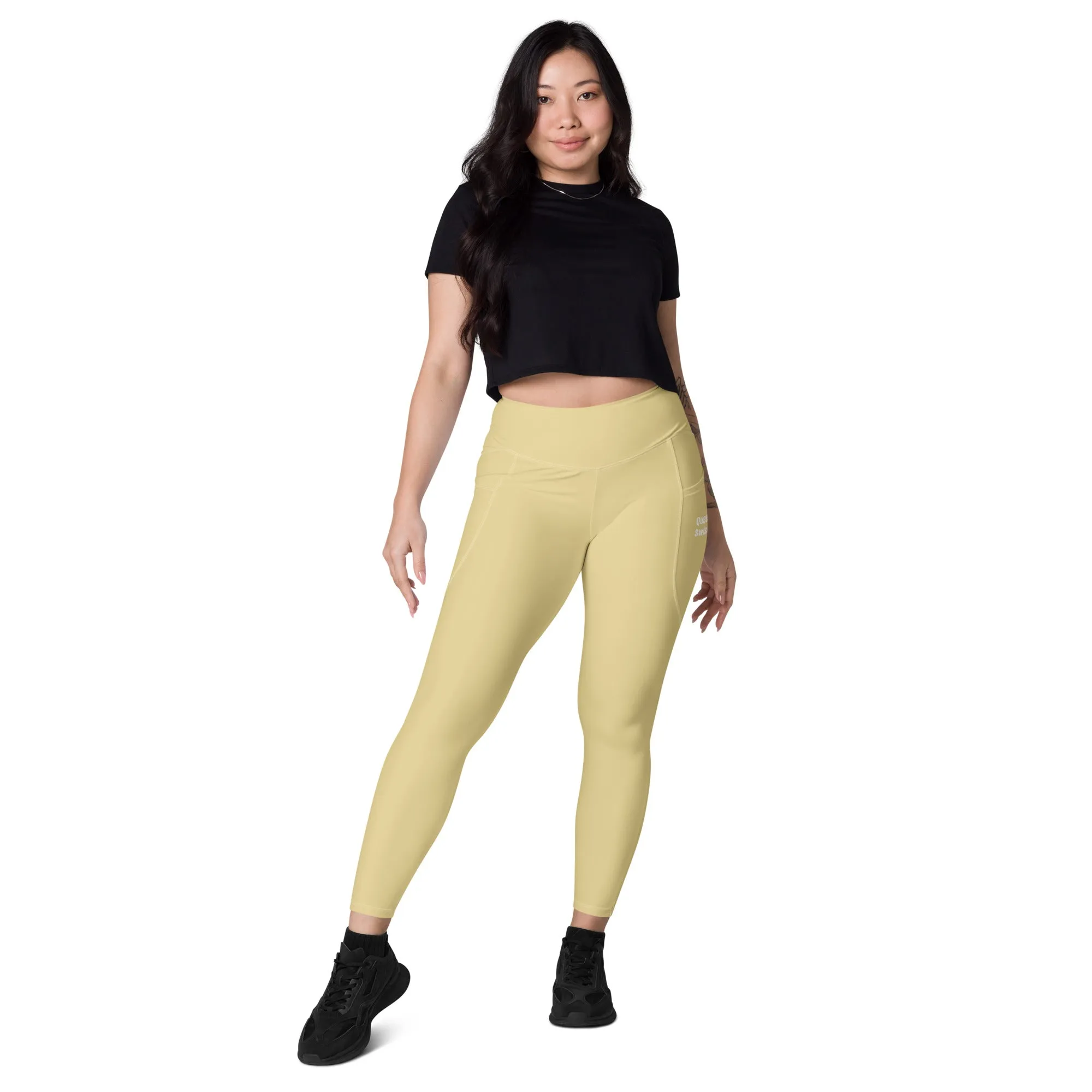 Queen Swish Gold Leggings with pockets