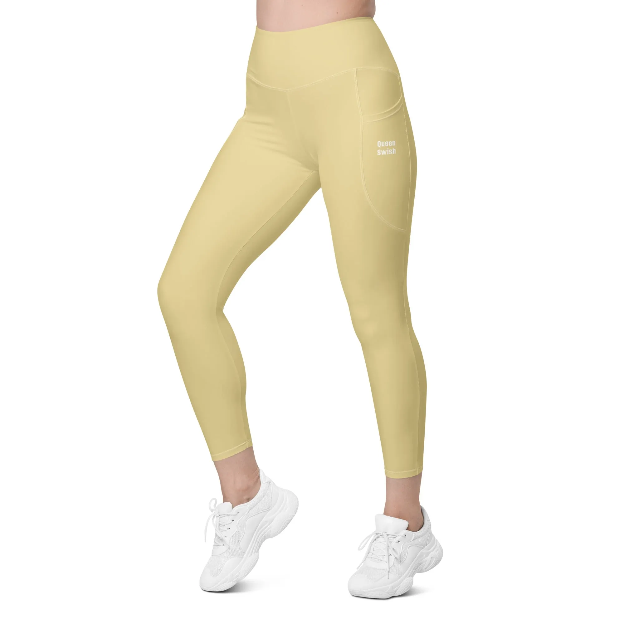 Queen Swish Gold Leggings with pockets
