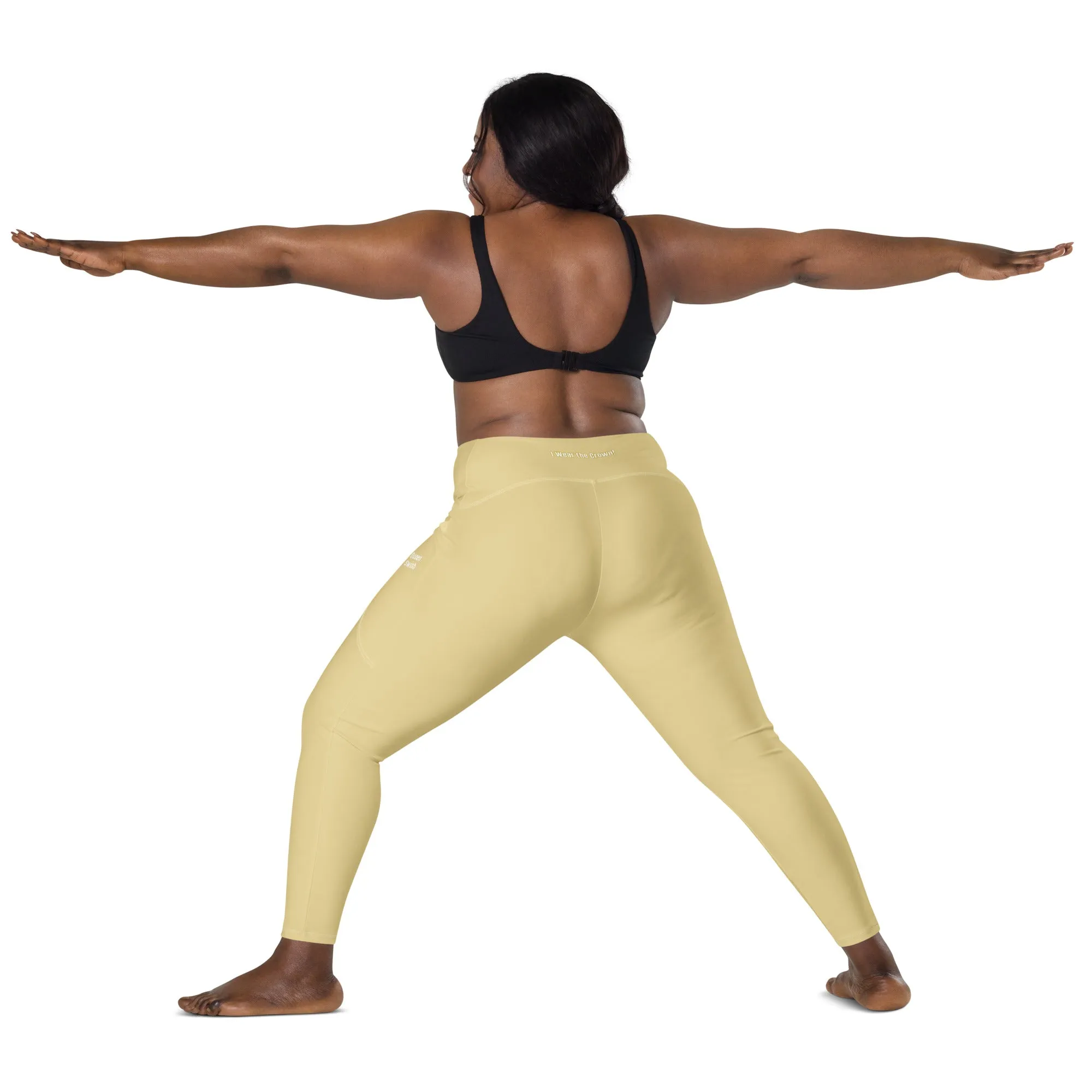 Queen Swish Gold Leggings with pockets