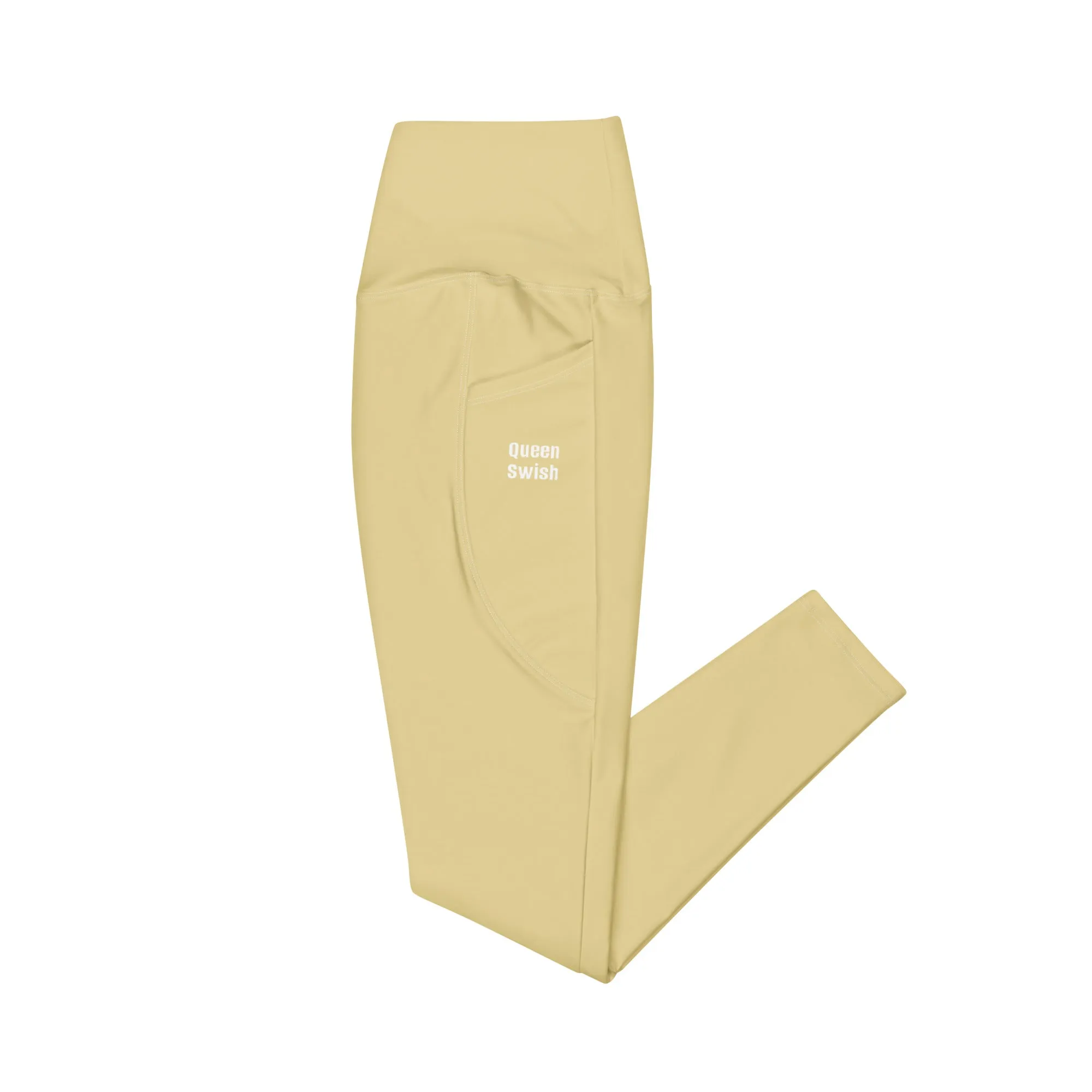 Queen Swish Gold Leggings with pockets