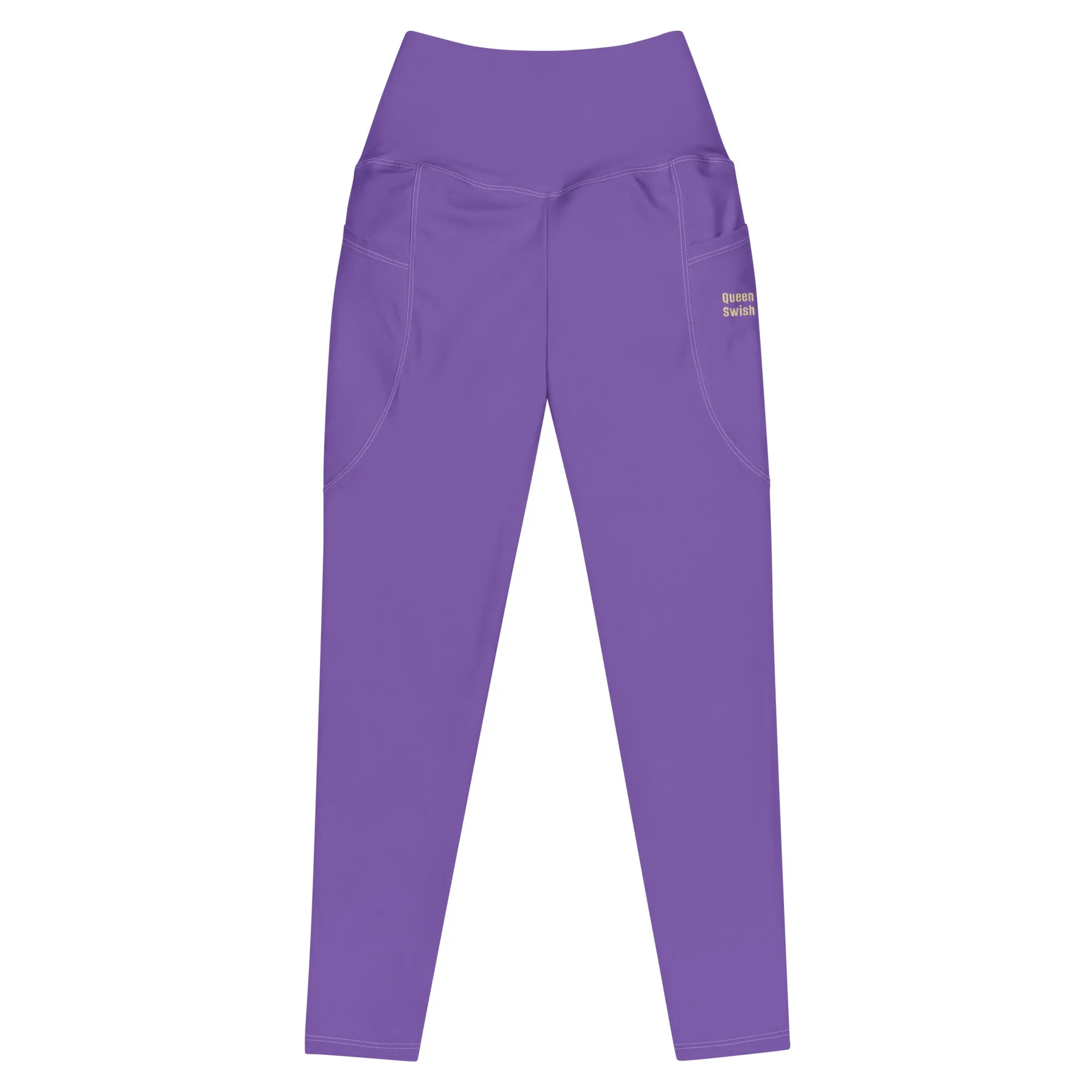 Queen Swish Royal Purple Leggings with pockets