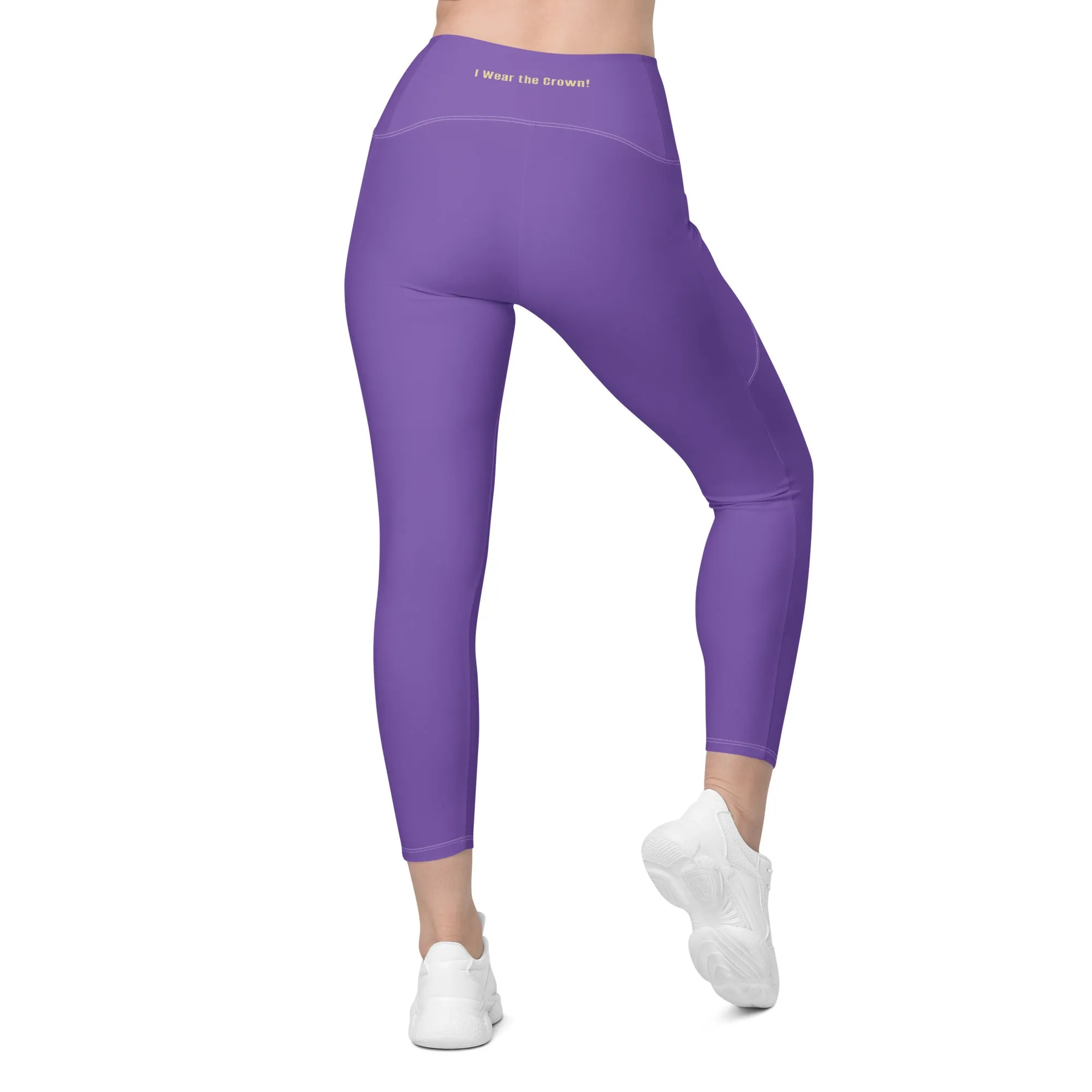 Queen Swish Royal Purple Leggings with pockets