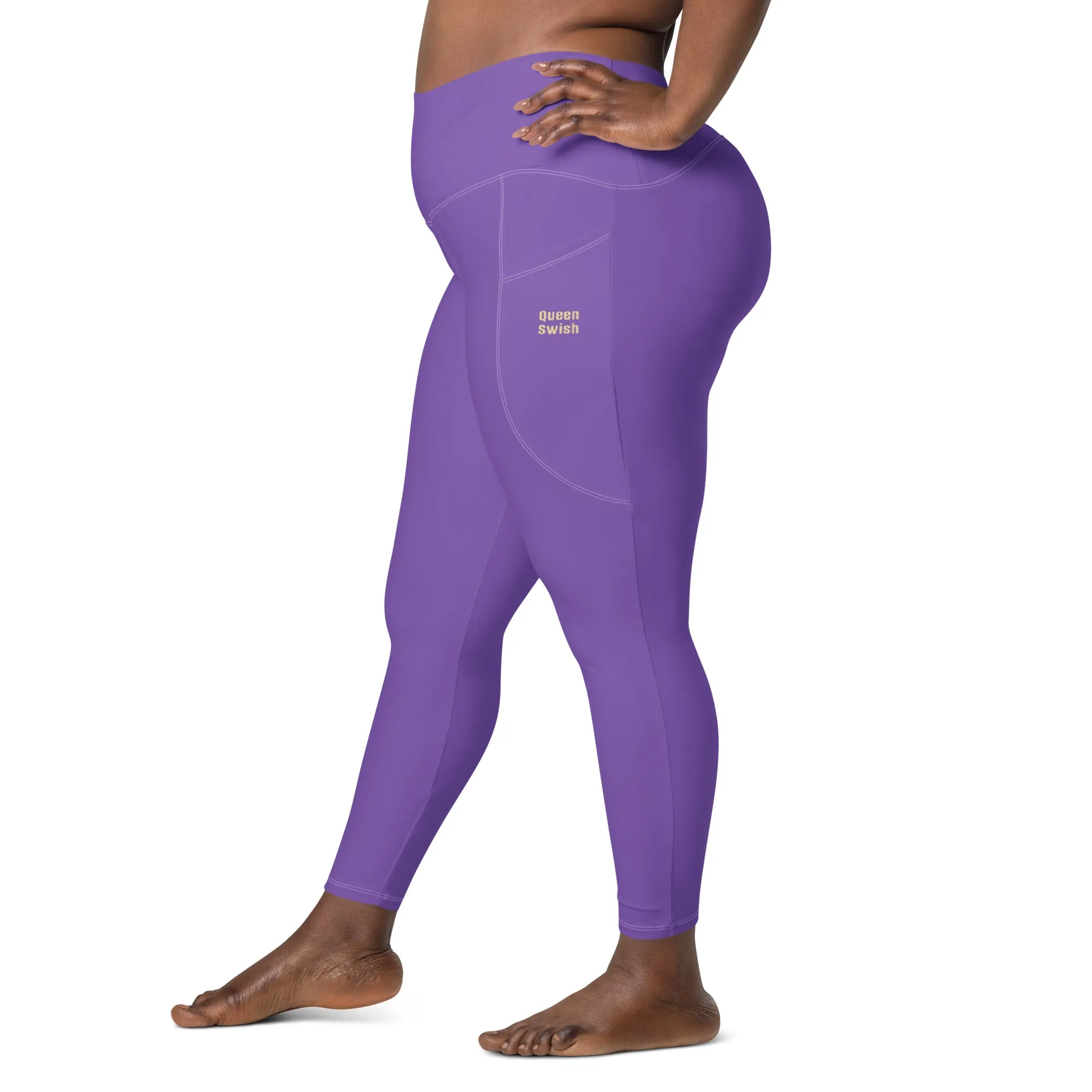 Queen Swish Royal Purple Leggings with pockets