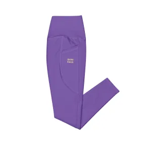 Queen Swish Royal Purple Leggings with pockets