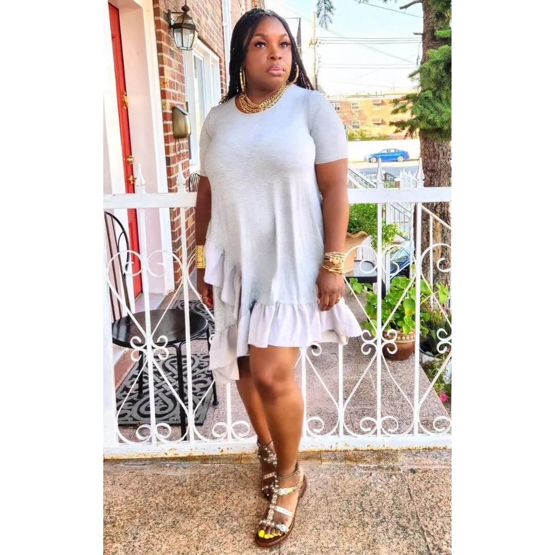 Relaxed Ruffle Dress (Two Colors)