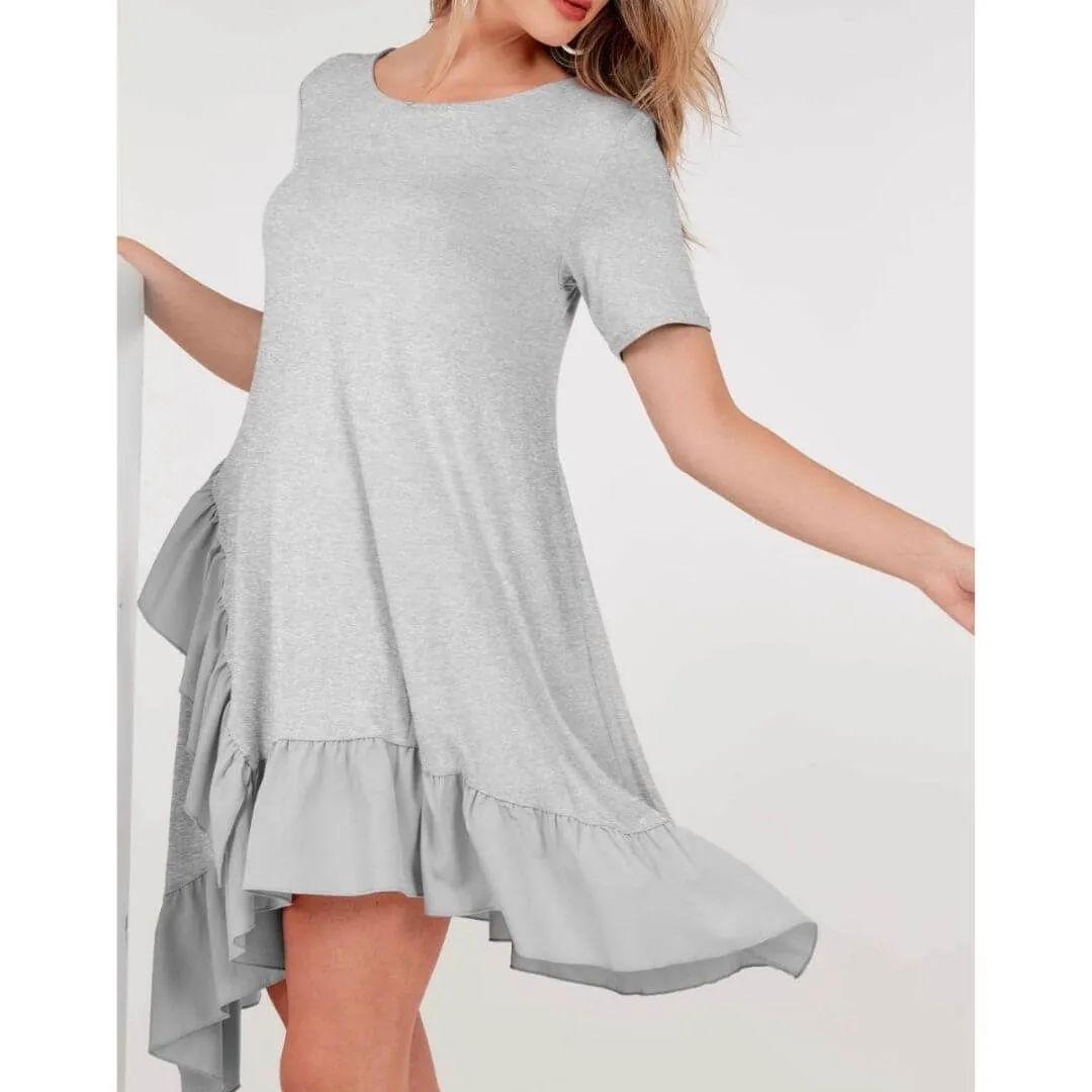 Relaxed Ruffle Dress (Two Colors)