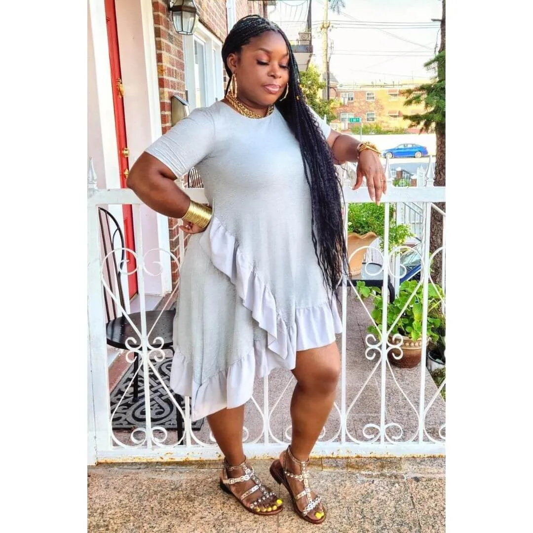 Relaxed Ruffle Dress (Two Colors)