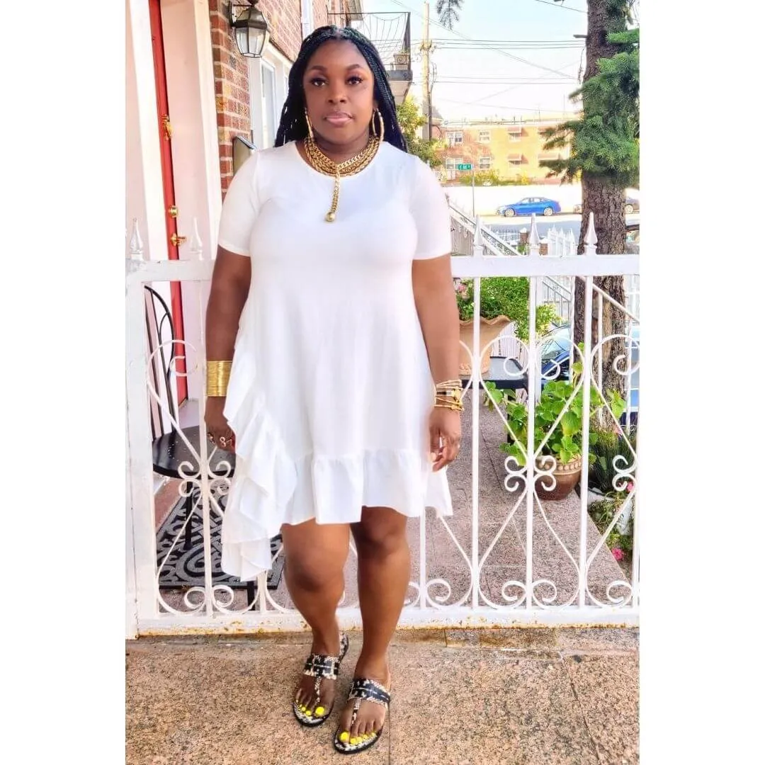 Relaxed Ruffle Dress (Two Colors)