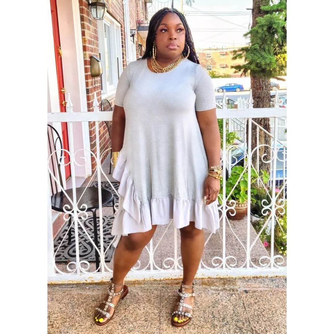 Relaxed Ruffle Dress (Two Colors)