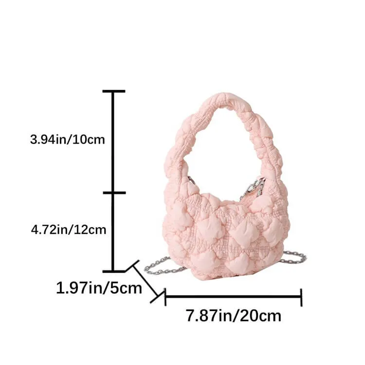 Small Mini Nylon Quilted Puffer Bag-Showtown