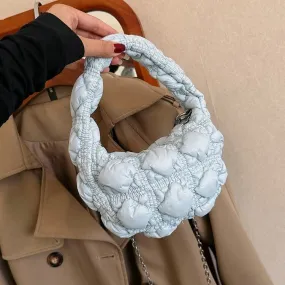 Small Mini Nylon Quilted Puffer Bag-Showtown