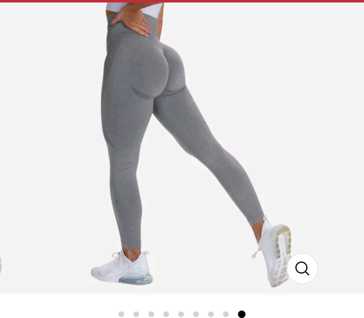 Women Outdoor Elastic Compression Scrunch Back Seamless Yoga Leggings