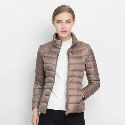 Women Winter Coat 2023 New Ultra Light White Duck Down Jacket Slim Women Winter Puffer Jacket Portable Windproof Down Coat 7XL