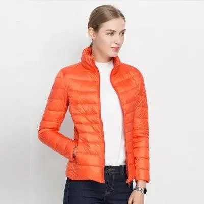 Women Winter Coat 2023 New Ultra Light White Duck Down Jacket Slim Women Winter Puffer Jacket Portable Windproof Down Coat 7XL