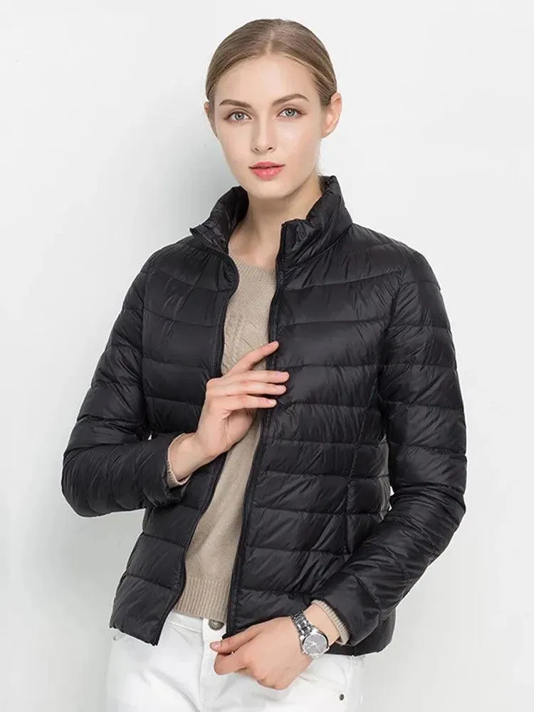 Women Winter Coat 2023 New Ultra Light White Duck Down Jacket Slim Women Winter Puffer Jacket Portable Windproof Down Coat 7XL