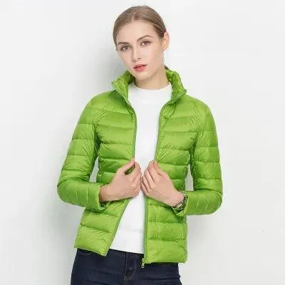 Women Winter Coat 2023 New Ultra Light White Duck Down Jacket Slim Women Winter Puffer Jacket Portable Windproof Down Coat 7XL