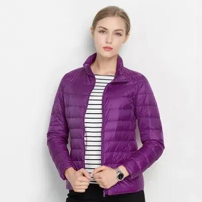 Women Winter Coat 2023 New Ultra Light White Duck Down Jacket Slim Women Winter Puffer Jacket Portable Windproof Down Coat 7XL